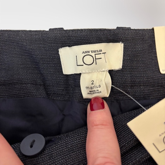 Ann Taylor LOFT Marisa Straight Leg Dress Pants Size 2 Navy NWT - Picture 4 of 15